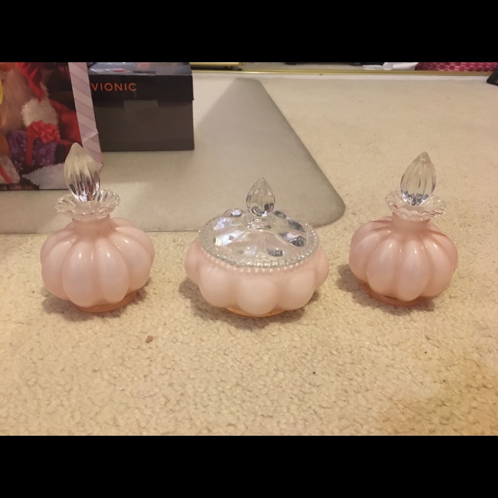 Vintage Perfume Decanter Glass Set